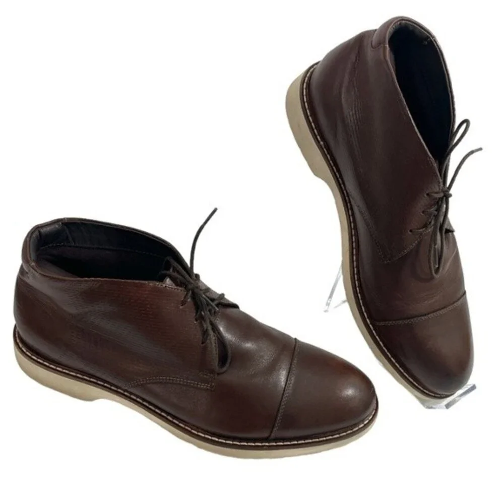 Johnston & Murphy Size‎ 10.5 Atwell Chukka Boots Men’s Calfskin Leather Shoes